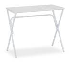 Schreibtisch Basic Weiß - Holzwerkstoff - Metall - 90 x 76 x 53 cm
