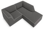 Ecksofa RUBY 3 Sitzplätze Grau