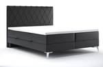 Boxspringbett MOLI Schwarz - Breite: 120 cm - H4