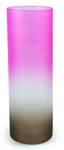 Handbemalte Glasvase Pink - Glas - 10 x 30 x 10 cm