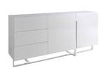Weißes Sideboard mit Stahlbeinen Weiß - Holzwerkstoff - Metall - Holz teilmassiv - 180 x 85 x 42 cm