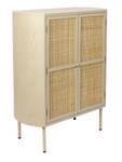 Buffet design Amaya Beige - En partie en bois massif - 80 x 100 x 38 cm