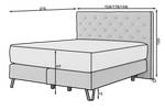 Boxspringbett BALIAN Silber / Grau - Silbergrau - Breite: 158 cm