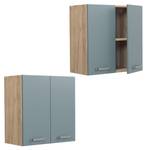 Hängeschrank R-Line 41109 Blaugrau - Sonoma Eiche Trüffel Dekor - 60 x 60 x 31 cm