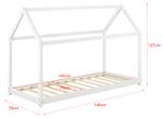 Lit Cabane Netstal avec Matelas Blanc - 40 x 127 x 70 cm