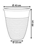 Cache-pot d'extérieur KATALIMA Gris - Diamètre : 43 cm - Matière plastique