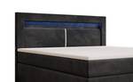 Boxspringbett Minera Schwarz - Breite: 160 cm - H2