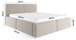 Doppelbett Sarria Bettkasten Polster Braun - Breite: 204 cm