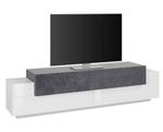 Meuble TV Teo Anthracite - Blanc