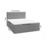 Boxspringbett Cognet Royal Schwarz - Breite: 144 cm