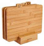 Schneidebrett-Set Triple (4-tlg.) Braun - Massivholz - 2 x 22 x 28 cm