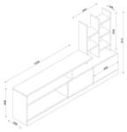 Fernsehschrank Dbrignol Weiß - Holzwerkstoff - 25 x 92 x 165 cm