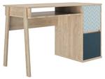 Bureau 1 niche 2 portes Larvik Beige - Bois manufacturé - 56 x 77 x 123 cm