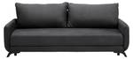 Schlafsofa OLIVER Grau - Massivholz - Textil - 220 x 74 x 93 cm