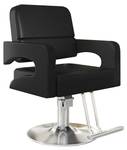 Friseurstuhl 2002B Schwarz - Metall - 70 x 72 x 115 cm