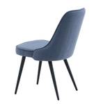 Chaise en tissu matelassé Velvet Deluxe Bleu