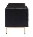 Meuble TV Chimane Noir - Bois massif - 120 x 45 x 120 cm