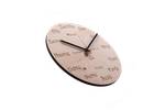 Horloge murale Uhrform swiss pine round Beige - En partie en bois massif - 30 x 30 x 4 cm