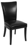 Chaise capitonnée Edinburgh(lot de 2) Noir - Cuir synthétique - 50 x 93 x 62 cm