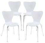 4 chaises de salle à manger Essunga Blanc