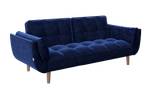 PLAYBOY Schlafsofa, 3-Sitzer, SCARLETT Blau - Nachtblau