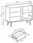 Sideboard WILLOW SB104 1D3D Beige - Holzwerkstoff - Kunststoff - 104 x 83 x 39 cm