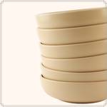 Tiefe Teller Suppenteller 6er Set 19cm Beige - Keramik - 19 x 6 x 19 cm