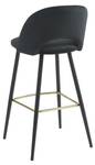 Tabouret de bar FINCHY Lot de 2 Noir - Textile - 50 x 100 x 48 cm