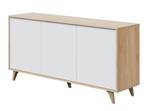 Sideboard Kikua Plus Weiß - Holzwerkstoff - Kunststoff - 40 x 75 x 154 cm