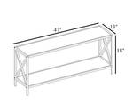 TV Möbel,TV Lowboard,TV Schrank X FRAME Schwarz - Holzwerkstoff - Metall - 2 x 46 x 120 cm