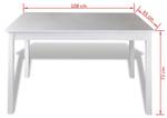 Table et chaise de salle à manger Blanc - Bois massif - Bois/Imitation - 65 x 73 x 108 cm