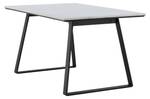 Table à manger ESTELLE DT90 Noir - Pierre - 90 x 75 x 140 cm