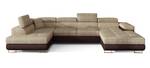 Ecksofa RODI Beige - Braun - Ecke davorstehend links