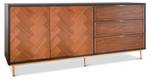 Sideboard Schiebetüren Braun - Holz teilmassiv - 45 x 76 x 180 cm