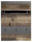 Wandgarderobe Irwin Grau - Holz teilmassiv - 80 x 106 x 28 cm