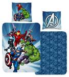 Bettwäsche Avengers Marvel 2-tlg. Blau - Grün - Rot - Textil - 135 x 200 x 1 cm