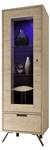 Vitrine Palma Beige - Bois manufacturé - 50 x 177 x 56 cm