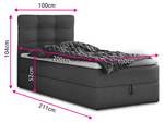 Boxspringbett Best Mini Grau - Breite: 100 cm