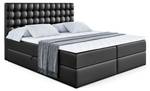 Boxspringbett - VIONE Hochglanz Schwarz - Breite: 180 cm - H4