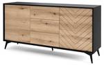 Sideboard DIAMOND SB154 2D3D Beige - Holzwerkstoff - Kunststoff - 154 x 77 x 39 cm