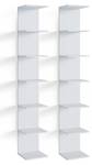 Wandregal Paolo Weiß 2er Set Weiß - Holzwerkstoff - 30 x 190 x 28 cm