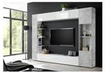 TV-Wand SIRIUS Grau - Holzwerkstoff - 30 x 187 x 257 cm