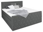 ABU DHABI Boxspringbett mit Bettkasten Anthrazit - Breite: 160 cm