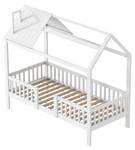 Kinderbett Hausbetten FZYC29 Weiß - Massivholz - 95 x 130 x 204 cm