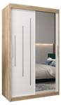 Armoire à portes coulissantes york 2 Imitation chêne de Sonoma - Blanc - Largeur : 120 cm - 2 porte