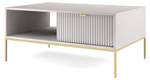 Couchtisch NOVA Grau Goldbeine Grau - Gold