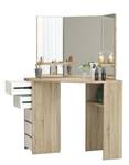 Schminktisch ML-Design Set Braun - Holzwerkstoff - 54 x 142 x 110 cm