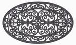 Ovale Fußmatte Schwarz - Textil - 44 x 1 x 70 cm