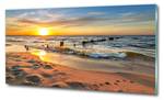 Glasbild Sonne Meer Strand Landschaft 120 x 60 cm