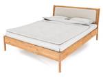 Bett mit Polsterkopfteil INA Holz - Wildeiche - 120 x 200 cm